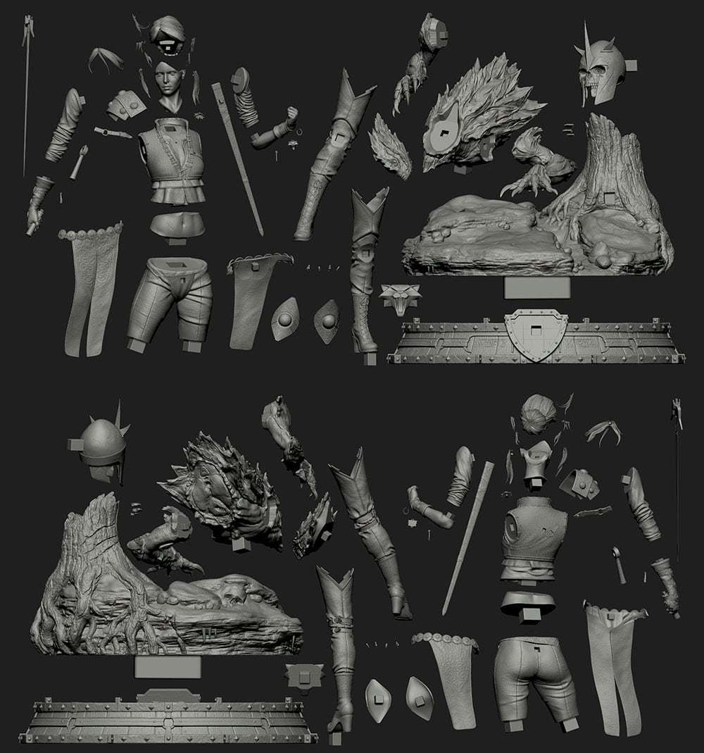 Створення персонажа «Ciri», зброї і бази декору «The Witcher 3» в ZBrush