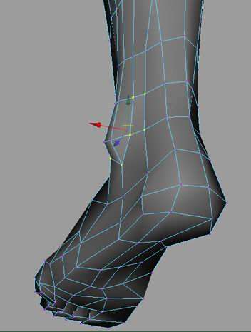 Моделювання ноги в Maya