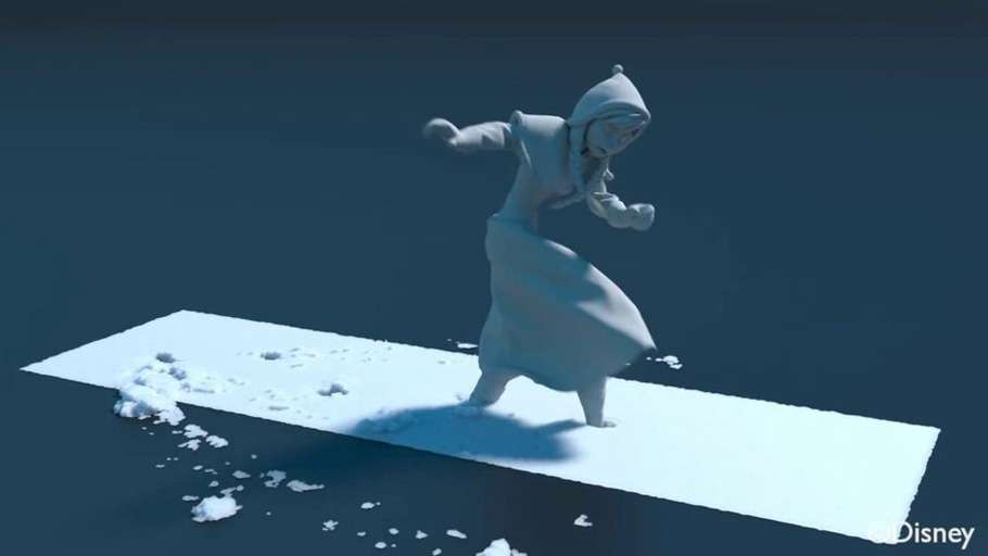 Making of симуляції снігу в диснеївському мультфільмі «Холодне серце»