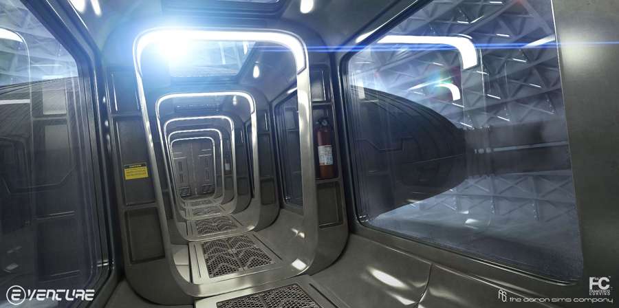 Концепт-арт Sci-fi hallway