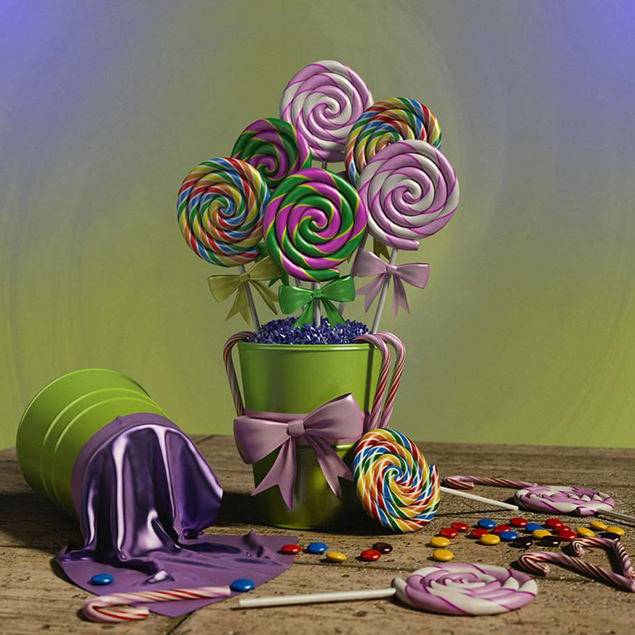 Букет льодяників в Blender