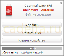 Рис.3 Информация о найденном вирусе