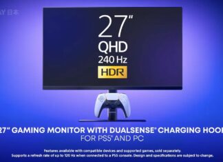 Sony объявляет о новом игровом мониторе PlayStation со встроенной зарядкой контроллера